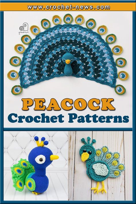 Peacock Lovey Crochet, Crochet Peacock Applique, Peacock Crochet Pattern, Crochet Peacock Pattern Free, Crochet Peacock, Peacock Crochet Pattern Free, Peacock Crochet, Crocheted Cow Pattern, Pokemon Crochet Pattern