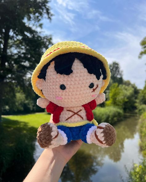 „I’m gonna become the King of the Pirates” 🏴‍☠️✨ it was a pleasure making this pattern made by @mikicrymade as a birthday gift for my friend! Pattern: @mikicrymade #onepiece #luffy #pirate #crochet #crochetlover #crochetaddict #crochetersofinstagram #amigurumi #crochetonepiece #crochetluffy #foryoupage #fyp #fypシ One Piece Crochet Pattern, Crochet Luffy, King Of The Pirates, Crochet One Piece, The Pirates, For My Friend, Crochet Lovers, Crochet Doll, The King