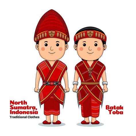 Indonesian Traditional Clothes, Batak Toba, Indonesian Clothing, North Sumatra, Toro Inoue, Bird Sketch, Canva Element, Up Book, Traditional Clothes