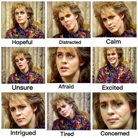 Nick Rhodes helps you understand feelings through facial expressions (1 of 3) Lovestruck Expression, Understanding Feelings, The Divine Comedy, Nick Rhodes, Divine Comedy, Imaginary Boyfriend, Duran Duran, Facial Expression, Facial Expressions