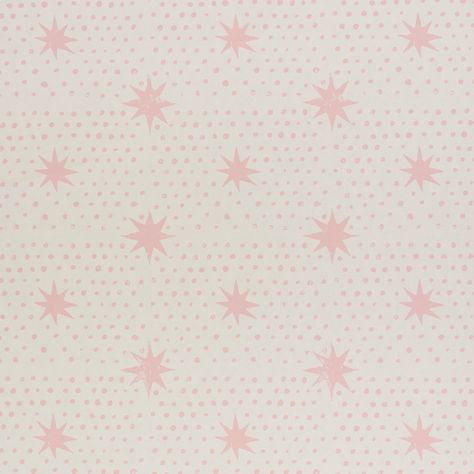 Schumacher - Wallcovering for Every Decor Star Pink Wallpaper, Schumacher Wallpaper, Bold Wallpaper, Dots Wallpaper, Wallpaper Rolls, Star Wallpaper, Big Girl Rooms, The Heavens, Star Design