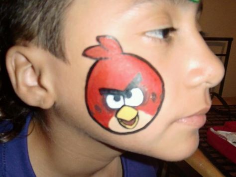 Bird Face Painting, Superhero Face Painting, Face Painting Images, Cheek Art, Easy Bird, Angry Birds Party, Extreme Makeup, Painting Images, Kids Face Paint