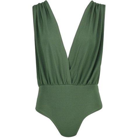 Boohoo Laura Textured Deep Plunge Wrap Body | Boohoo (£11) ❤ liked on Polyvore featuring tops, bodysuit, body, blusas, shirts, green crop top, off shoulder tops, crop top, metallic crop top and sequin crop top Bathing Suit Patterns, Green Cami, Metallic Crop Top, Lace Bralette Top, Wrap Bodysuit, Lace Camisole Top, Embellished Crop Top, Bralet Tops, Bodysuit Tops