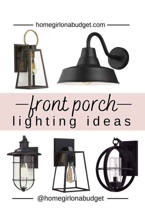 Front Porch Door Lighting, Farmhouse Front Porch Lights, Front Porch Lighting Farmhouse, Light Above Front Door, Front Porch Hanging Lanterns, Farmhouse Porch Lights, Colonial House Front Porch, Front Porch Lighting Ideas, Lighting Modern Farmhouse