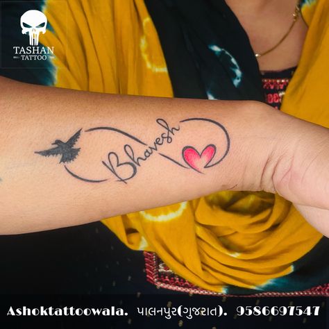 TashanTattoo
AshokTattooWala
S.20. Tirupati plaza
Opp. New bus stand
Near gd modi collage
Palanpur (gujrat)
9586697547
9687533310 Infinity With Name Tattoo, Tettu Design Tattoo For Girl, Name With Design Tattoo, Infinity Tattoo Designs For Women, Name Tattoo With Design, Name With Butterfly Tattoo, Infinity Tattoo Designs With Name, Tattoo Name Ideas, Infinity Name Tattoo