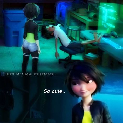 Good night nerd by A.Vee Hiro X Gogo, Hiro And Gogo, Big Hero 6 Hiro, Big Hero6, Big Hero 6 Characters, Disney Princess Comics, Gogo Tomago, Hiro Big Hero 6, Disney Storybook