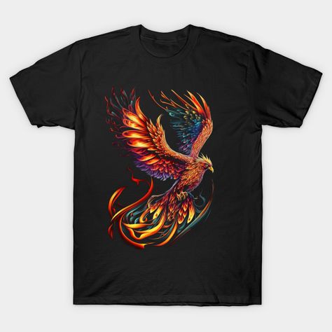 A striking design featuring a fiery phoenix bird, with bold and rich colors, is sure to make a bold statement on any merchandise. The intricate details of the bird's feathers and the intense flames surrounding it will be sure to catch the eye of anyone who sees it. This design is perfect for those who want to add a touch of drama and flair to their wardrobe or home decor. The versatile nature of this design means it can be used on a variety of different merchandise such as t-shirts, posters, pho Rising From The Ashes, Rise From The Ashes, Phoenix Bird, In Flames, Rich Colors, Bird Feathers, Intricate Details, The Eye, Pho