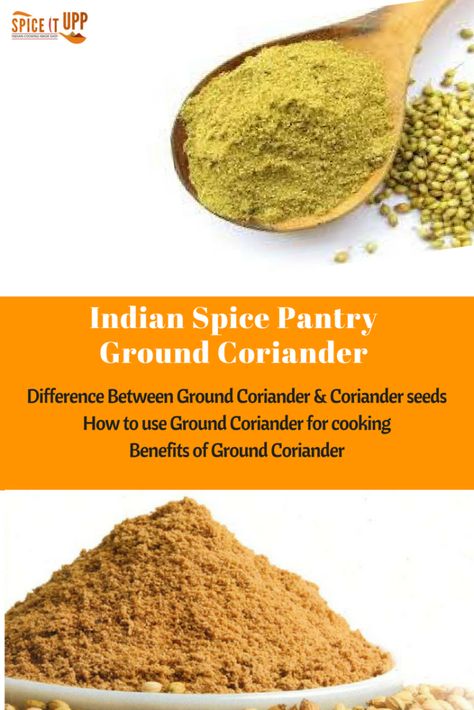 Recipes Using Ground Coriander, Coriander Seeds Benefits, Cooking Indian Food, Spice Pantry, Coriander Recipes, Essential Spices, List Of Spices, Spice Combinations, Seeds Benefits