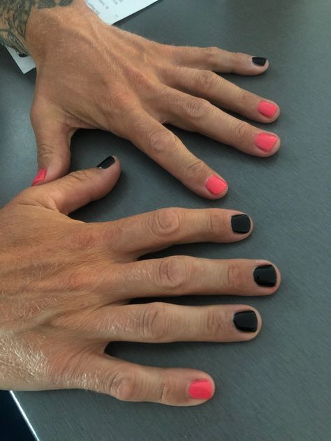 Painted Nails On Men, Men With Painted Nails And Rings, Man With Painted Nails, Man Painted Nails, Nail Colors For Men, Men Nail Polish Design, Masculine Manicure Ideas, Masculine Nail Polish, Mens Nail Polish Ideas