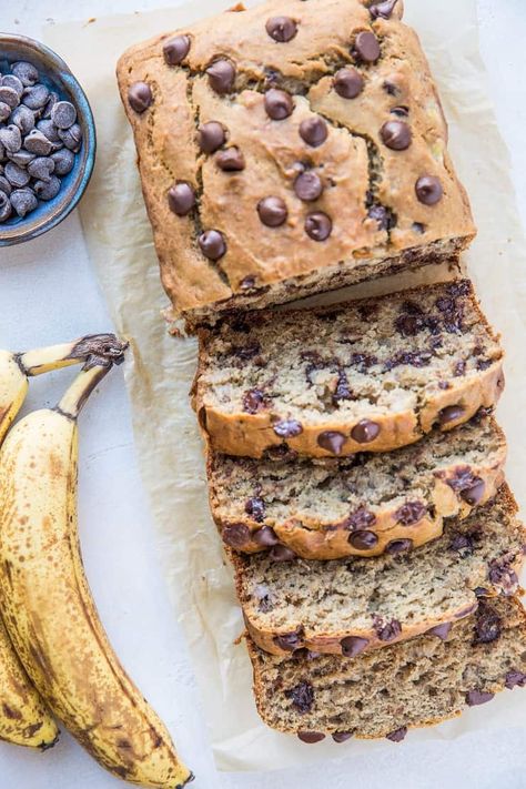 Best Gluten Free Banana Bread Recipe, Gf Banana Bread, Apartment Meals, Banana Bread With Chocolate Chips, Banana Bread With Chocolate, Gluten Free Banana Bread Recipe, Bread With Chocolate Chips, Banana Zucchini, Bread With Chocolate