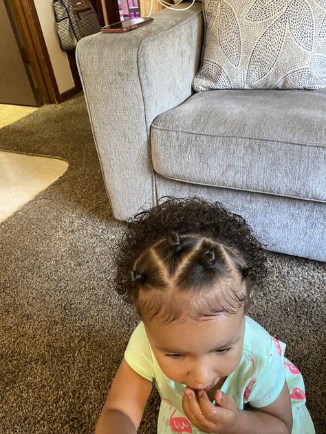 Infant Girls Hairstyles Baby, Easy Hairstyles For Mixed Girls Hair, Mix Baby Girl Hairstyles, Curly Hairstyles For Baby Girl, 9 Month Old Baby Hairstyles, Hairstyles For Curly Hair Toddler Girl, Baby Hairstyles Curly Hair, Biracial Baby Hairstyles, 4 Month Old Hairstyles Girl