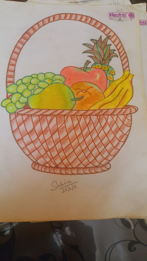 Easy Fruit Basket Drawing, Easy Drawing, Diy Clay Crafts, Fruit Basket, Diy Clay, Clay Crafts, Easy Drawings, Fruit, Drawings