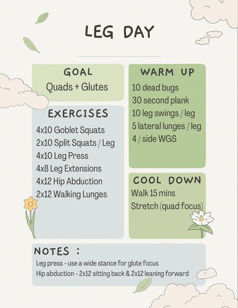 Heavy Leg Day Workout Gym, Leg Day Workout List, Gym Warm Up Routine, Leg Day Glute Focus, Exercise Warm Up, Leg Day Quad Focus, Leg Day Beginner Gym, Warm Up Before Weight Lifting, First Day At The Gym Workout