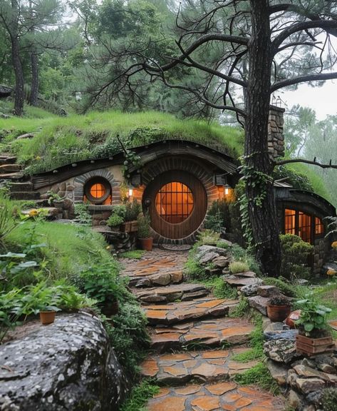 Backyard Hobbit House, Hobit Interior Design, Secret House In The Woods, Real Life Hobbit House, Hobbit House Ideas, Hobbit Tree House, Hobit Houses Inside, Hobit Houses Aesthetic, Inside Hobbit House