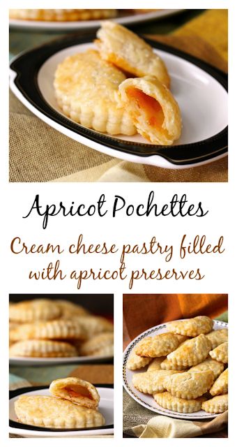 These Apricot Pochettes are reminiscent of little French pastry desserts. They are made with a cream cheese and butter pastry dough, and are filled with just a bit of apricot preserves. Cranberry Preserves, French Pastries Recipes, Apricot Preserves, Cream Cheese Pastry, Butter Pastry, Apricot Recipes, Dessert Oreo, Cheese Pastry, Italian Pastry