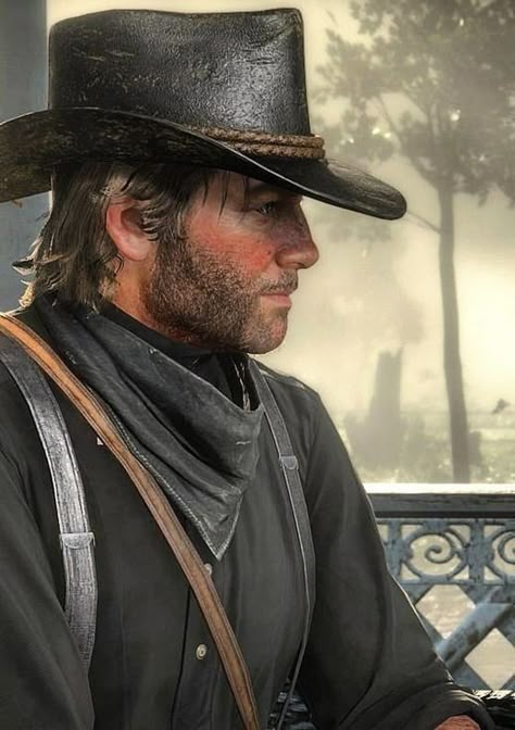 John Marston Side Profile, Author Morgan, Head Over Boots, Side Portrait, Read Dead, John Marston, Red Dead Redemption Ii, Red Redemption 2, Arthur Morgan