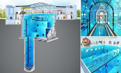 Swimmers will be able to dive 148ft down in incredible Polish pool Worlds Deepest Pool, Deepest Pool In The World, Deepest Pool, Solo Travel Aesthetic, Deepest Swimming Pool, Mother Daughter Vacation, Sports Architecture, Sports Pool, Deep Pool