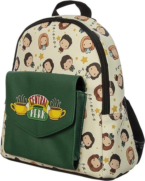 Friends Backpack, Friends Merchandise, Friends Cast, Friends Tv Series, Friends Central Perk, Purple Backpack, Central Perk, Chibi Characters, Backpack Brands