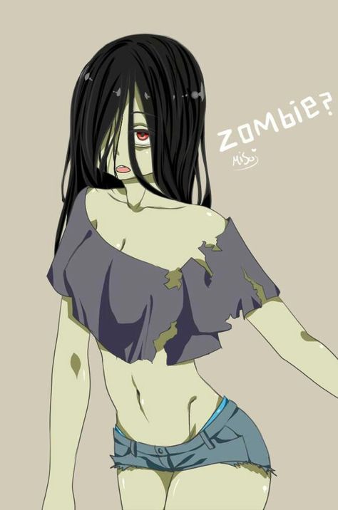 Cute Zombie Girl, Anime Zombie, Arte Zombie, Girl Oc, Female Monster, Zombie Monster, Cute Zombie, Apocalypse Art, Zombie Art