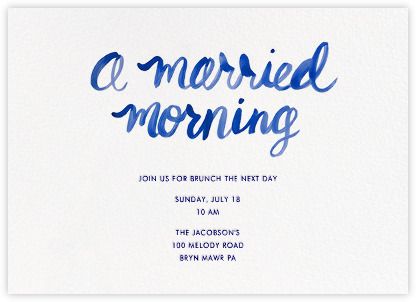 A Married Morning - Paperless Post Wedding Brunch Invitation, Modern Classic Wedding Invitations, Wedding Brunch, Orchard Wedding, Always A Bridesmaid, Belated Birthday Card, Kids Birthday Themes, Brunch Invitations, Paperless Post