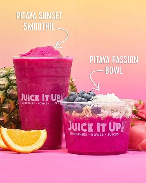 Smoothie Bowl Packaging, Smoothie Bowl Shop, Smoothie Packaging, Smoothie Business, Smoothie Factory, Pitaya Smoothie, Fresh Fruit Drinks, Juice Bar Design, Smoothie Shop