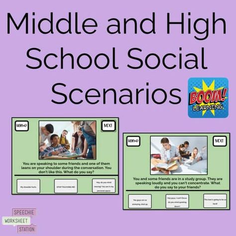 Social Problem Solving Scenarios by Speechie Worksheet Station | TPT Problem Solving Scenarios, Social Problem Solving, Values Education, Communication Problems, Social Problem, Language Skills, Multiple Choice, Social Skills, Life Skills