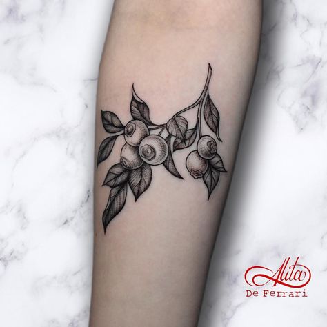 Huckleberry Tattoo, Blueberry Tattoo, Delicate Illustration, Fruit Tattoo, American Traditional Tattoo Ideas, Nouveau Tattoo, Traditional Tattoo Ideas, Tattoo Shading, Solid Line