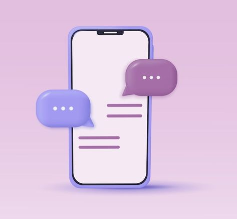 3d Chat Bubble, Communication Aesthetic, Aesthetic Messages, Message Aesthetic, Messages Aesthetic, Icon Message, Message Illustration, Instagram Infographic, Vector Whatsapp