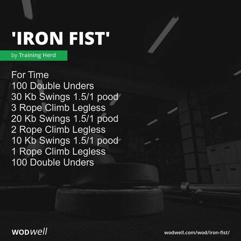 Kb Swings, Rope Climb, Background Story, Double Unders, Weekly Workout Plans, Time 100, Workout Plans, Weekly Workout, Iron Fist