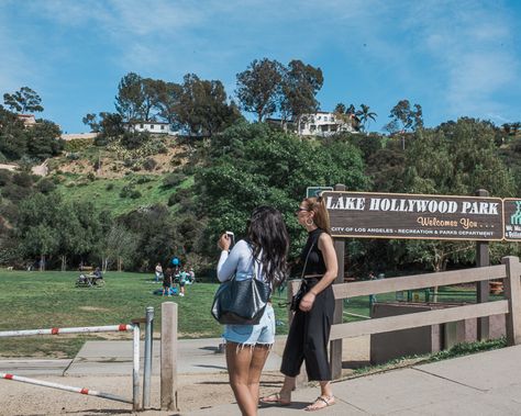 Lake Hollywood Park Lake Hollywood Park, Hollywood Hike, Hiking Hollywood Sign, Los Angeles Bucket List, Hollywood Sign Hike, Sc Johnson, Los Angeles Parks, Epic Pictures, Hollywood Sign