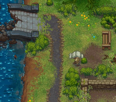 Graveyard Keeper, Pixel Art Background, Character Model Sheet, Pixel Art Games, Pixel Games, Pixel Art Design, Camping Games, Survival Games, Night Shift