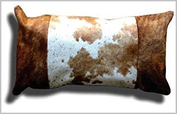 New COWHIDE LEATHER PILLOW COVER Brown/W 24x12 in Cowhide Pillow, Cowhide Cushions, Cover Hair, Chalet Style, Cowhide Pillows, Leather Pillow, Leather Cushion, Cushion Pillow, Cow Hide