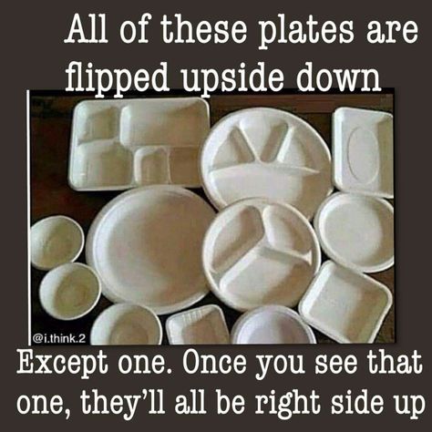 All these plates are flipped upside down... Cool Illusions, Funny Mind Tricks, Cool Optical Illusions, Carl Grimes, Andrew Lincoln, Mind Tricks, Daryl Dixon, Brain Teasers, Black Magic