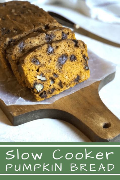 Slow Cooker Pumpkin Bread Healthy Breakfast Baking, Crystalized Ginger, Bowl Bread, Grain Recipes, Leftover Pumpkin, Slow Cooker Pumpkin, Crockpot Breakfast, Pinterest Style, Pumpkin Bread Recipe