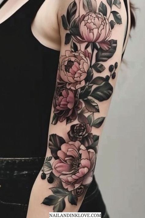 Half sleeve tattoo ideas for females, classy tattoos for women, feminine half sleeve tattoos, and half sleeve rose tattoo. Half Sleeve Tattoos Nature, Sleeve Tattoos Upper Arm, Half Sleeve Tattoos Upper Arm, Half Sleeve Upper Arm, Women Half Sleeve Tattoo Classy, Tattoos Lower Arm, Sleeve Tattoos Color, Floral Tattoo Design Sleeve, Zodiac Tattoo Aries