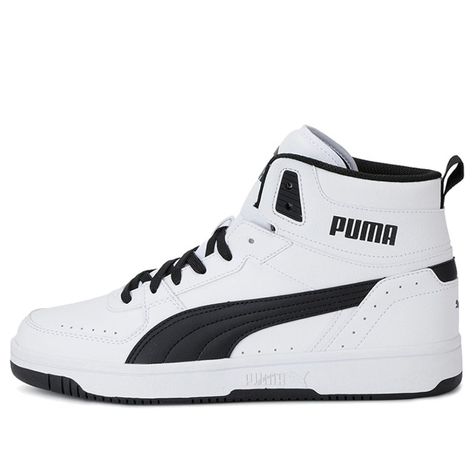 Puma Rebound Joy Basketball Shoes/Sneakers Puma Shoes Mens, Puma High Tops, High Tops Sneakers, High Top Basketball Shoes, Black Basketball Shoes, Dr Shoes, Jordan Shoes Retro, Shoes Sneakers Jordans, Puma Suede