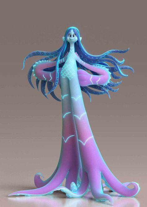 Ruby Gillman :: Teenage Kraken - ZBrushCentral Kraken Drawing, Kraken Monster, Ruby Gillman Teenage Kraken, Kraken Art, Teenage Kraken, Ruby Gillman, Frozen Wallpaper, Disney Concept Art, Dreamworks Animation