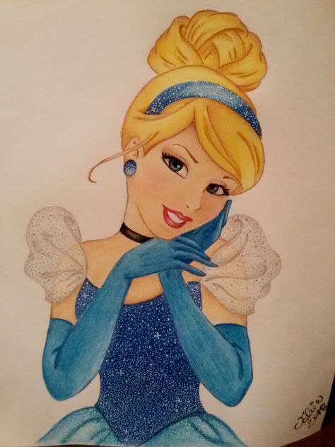 Disney Cinderella coloured pencils draw 2018 @prestvalart_84 Disney Princess Colour Pencil Drawing, Cinderella Drawing Sketches, Cinderella Art Drawing, Cinderella Drawing Easy, Disney Art Drawings Easy, Cinderella Sketch, Cartoon Drawing Images, Cinderella Drawing, Cinderella Cartoon