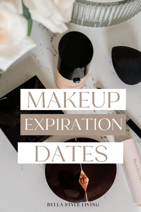 I never knew about makeup expiration date guidelines until now! I can't believe how long you should keep your mascara before you have to toss it out! Makeup Expiration Guide, Aesthetic Skincare Organization, Makeup Expiration, Organization Skincare, Makeup Shelves, Outfits Neutral, Beauty Routine Tips, Aesthetic Skincare, Estee Lauder Double Wear