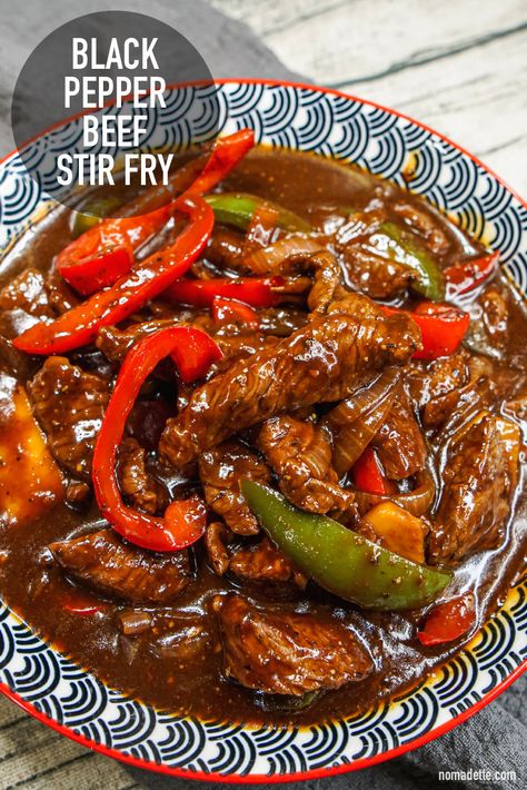 How to make easy and delicious Black Pepper Beef stir fry. Beef Stir Fry Healthy, Black Pepper Beef Stir Fry, Black Pepper Sauce Recipe, Pepper Beef Stir Fry, Stir Fry Healthy, Beef And Peppers, Beef Stir Fry Recipe, Black Pepper Beef, Pepper Beef