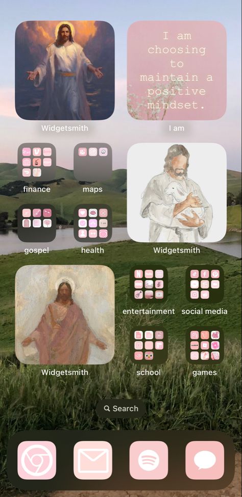 Study Homescreen Wallpaper, Christian Wallpaper Home Screen, Christian Phone Layout Ideas, Christian Homescreen Ideas, Christian Homescreen Layout, Christian Iphone Layout, Christian Ios Homescreen, Christian Home Screen Ideas, Christian Phone Themes