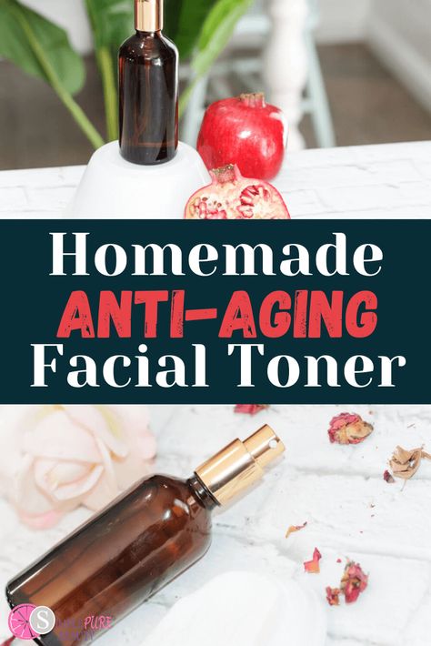 Diy Facial Toner Anti Aging, Diy Face Toner Anti Aging, Diy Toner Face, Facial Toner Recipe, Homemade Toner, Diy Toner, Facial Recipe, Diy Wrinkles, Anti Aging Homemade