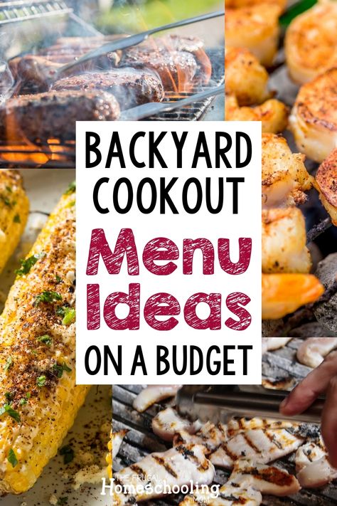 Want this year's Labor Day (Memorial Day or Independence Day) backyard cookout menu ideas to be memorable? Try these budget-friendly meal plans. #budgetfriendly #menuplans #backyardbarbeque #grillingrecipes #easyfamilyrecipes #labordayrecipes #memorialdayrecipes #fourthofjulyrecipes Cookout Menu Ideas, Backyard Bbq Menu Ideas, Summer Macaroni Salad, Backyard Barbecue Party, Pasta With Herbs, Cookout Foods, Cookout Menu, Cookout Ideas, Barbecue Ideas