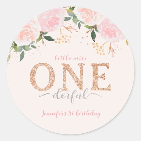 Little Miss Onederful, Miss Onederful, Birthday Stickers, Little Miss, 1st Birthday, Created By, Stars, Birthday, Gold