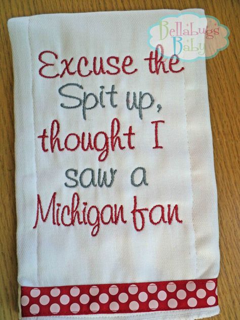 Ohio State Baby, Buckeye Baby, Buckeye Nation, Red Sox Nation, Red Socks Fan, Sf 49ers, Baby Monogram, Baby Burp Cloths, Burp Cloth