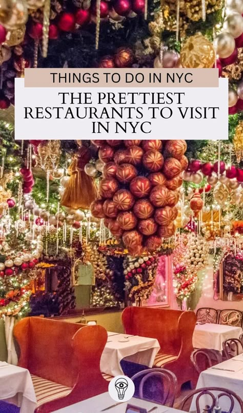 Discover today the most instagrammable restaurants in NYC; from floral cafes to cute rooftops and secret, pretty places to eat in New York City, you'll find it all here! best places to visit in nyc | where to eat in nyc | nyc travel guide | nyc food guide | best restaurants in new york city | most beautiful restaurants in nyc | best things to do in nyc | best street food in nyc | best coffee shops in nyc | best photo spots in nyc | cutest cafes in nyc | instagrammable places in nyc Top Places To Eat In Nyc, Fun Nyc Restaurants, Coolest Restaurants In Nyc, Beautiful Restaurants Nyc, Macys Santaland Nyc, Where To Eat In Nyc Manhattan, Dinner Places In Nyc, Best Dinner Restaurants In Nyc, Nyc Where To Eat