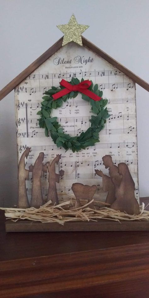 Xmas Nativity Ideas, Santa Legs Diy, Faith Diy Crafts, 2023 Christmas Crafts, Dollar Tree Nativity Scene, Christian Crafts To Sell, Spring Crafts To Sell, Church Ornaments, Nativity Diy