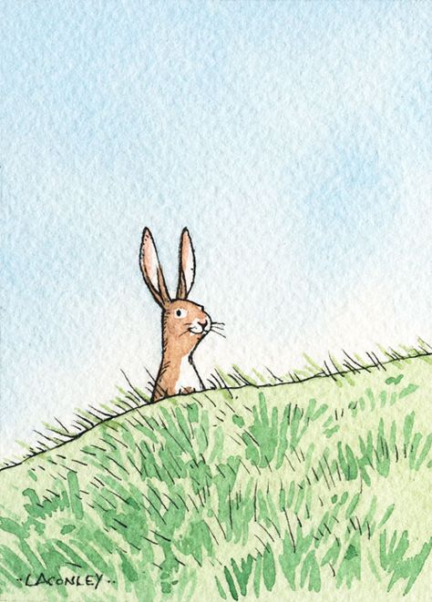 Cute Couple Animals Drawing, Spring Drawings Ideas Art, Rabbits Illustration, Spring Drawings, Illustration Rabbit, Painting On Canvas For Beginners, Anita Jeram, Easter Illustration, Tiny Art