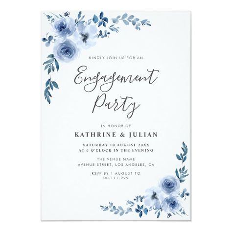 dusty blue floral wreath engagement party invitation Blue Flowers Wedding, Bohemian Wreath, Christian Wedding Invitations, Blue Floral Wedding, Wildflower Wedding Invitations, Blue Themed Wedding, Blue Wedding Flowers, Wedding Invitations Boho, Flower Wedding Invitation