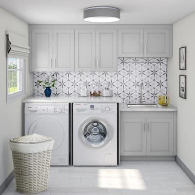 Laundry Room With Storage Cabinets, Laundry Room Design Cabinets, Small Laundry Closet Ideas, Laundry Room Plumbing, No Kitchen Cabinets, Small Laundry Closet, Closet Laundry Room, Laundry Room Design Ideas, Laundry Cabinet